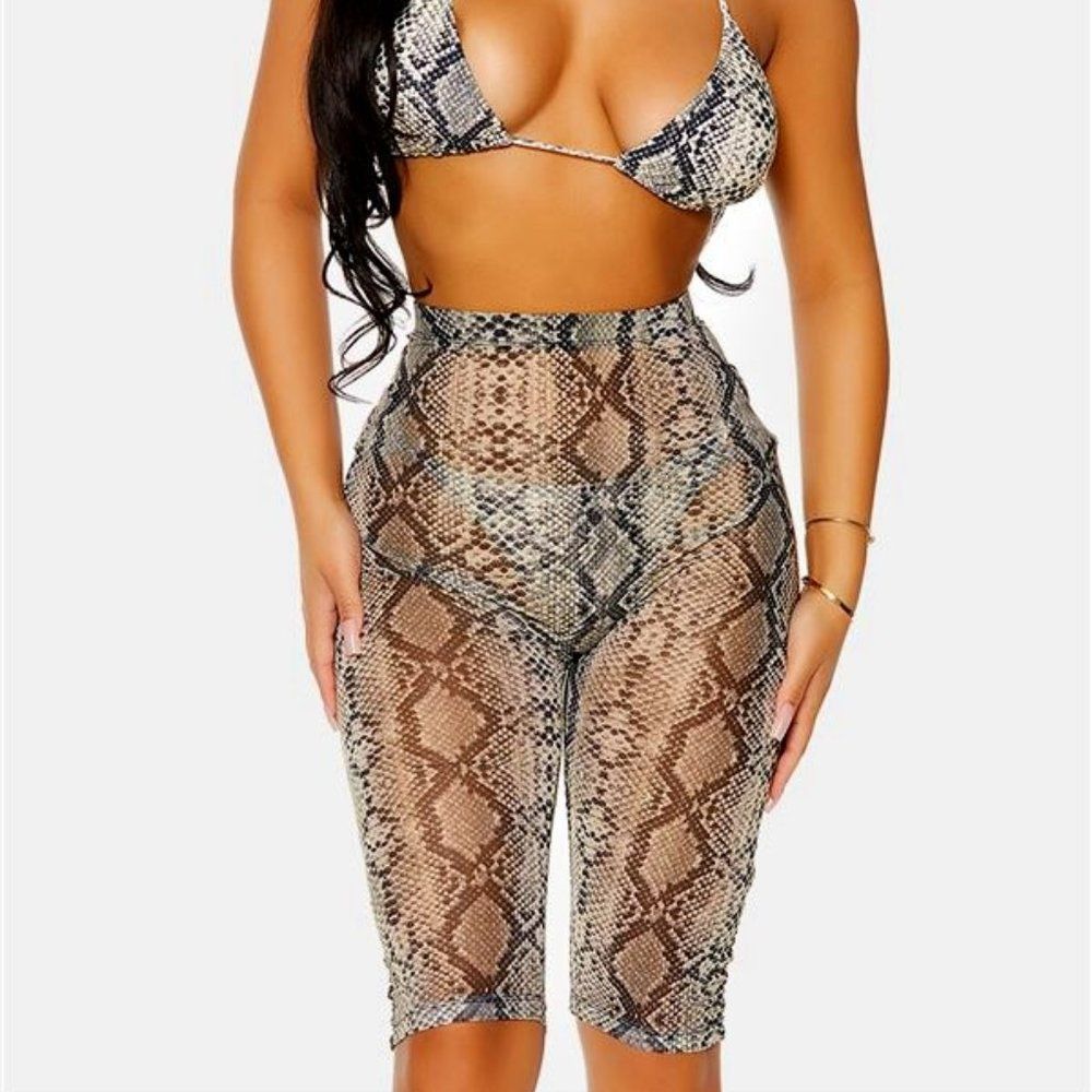 NWT SEXY SNAKEPRINT COVERUP PANTS!